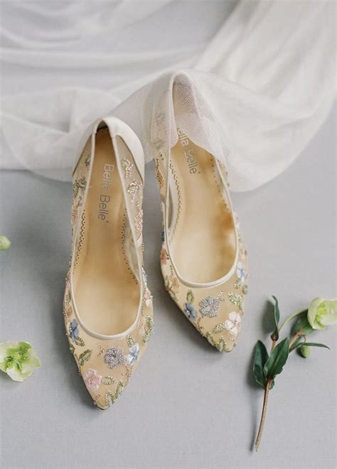 Floral Wedding Shoes Jenniemarieweddings