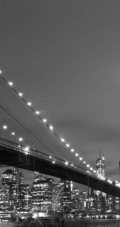Download Brooklyn Bridge New York City In Black And White Hd Wallpaper