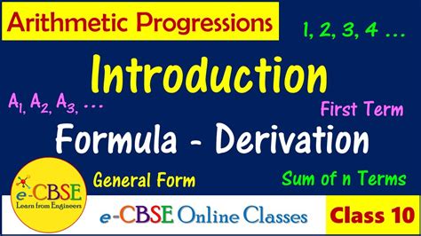 Arithmetic Progression Class 10 Sum Of First N Terms Of An Ap