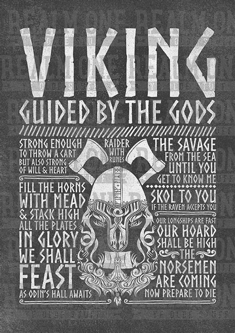 Viking Art Print Vikings Collection A4 827 Etsy