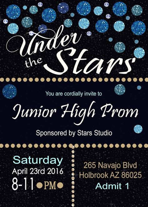 Fancy Prom Invitation Flyer Or Ticket Ballroom Theme Etsy
