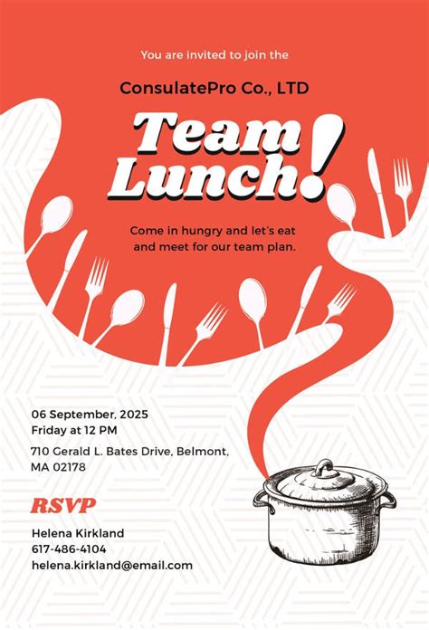 15 Team Lunch Invitation Designs And Examples Psd Ai