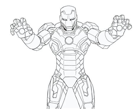View Coloring Pages Iron Man Drawing Mark Greatpencolor