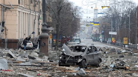 Ukraine Russia War Cctv Shows Missile Strike On Government Building In Kharkiv Fox News
