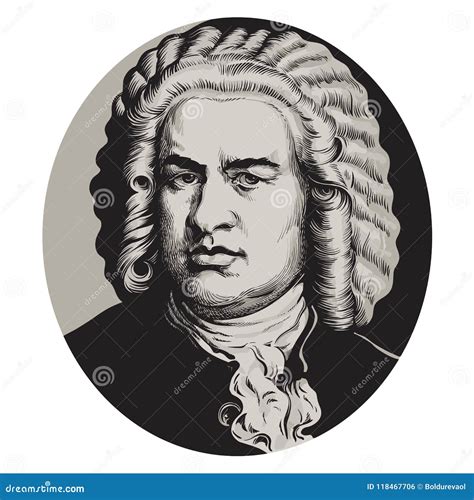 Johann Sebastian Bach Vector Illustration 114575718