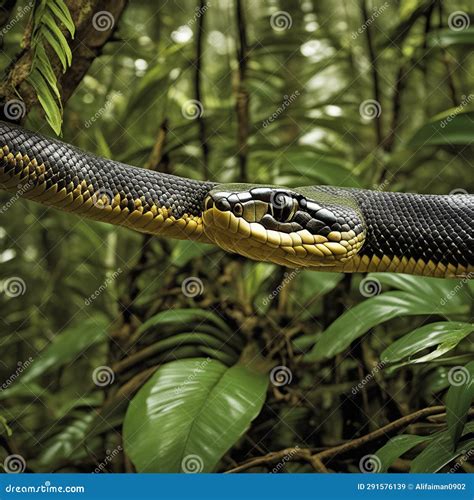 Anaconda On Tree Wildlife Photography Stock Illustration Illustration