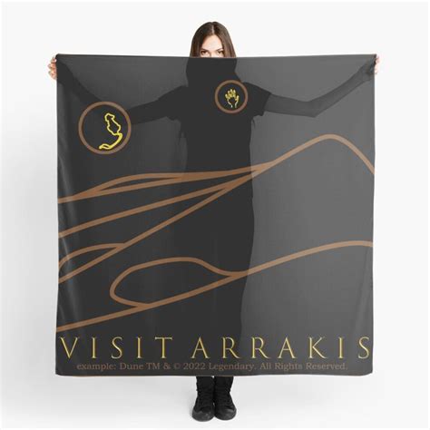 Outline Drawing Visit Arrakis Dune Movie Scarf By Yelena Ua In 2022