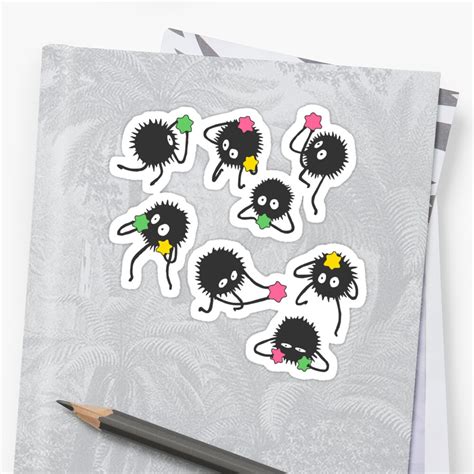 Soot Sprites From Spirited Away Stickers By Markbot Redbubble
