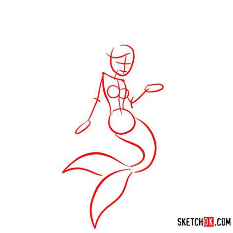 How To Draw Melody The Little Mermaid Sketchok Easy Drawing Guides
