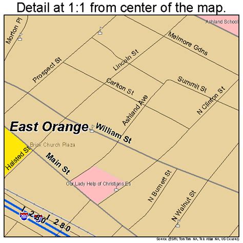 East Orange New Jersey Map Almeta Mallissa