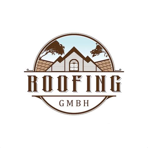 Premium Vector Roofing Logo Vintage