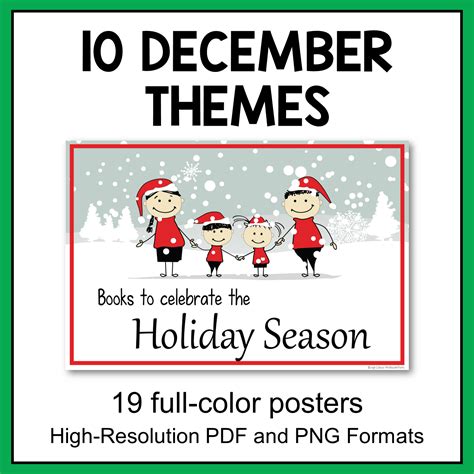December Library Display Posters All Grade Levels Mrs Readerpants