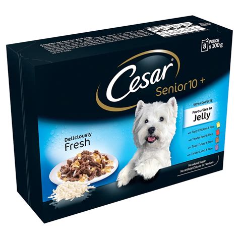 Cesar Senior 10 Dog Food 8 X 100g Dog Food Bandm Stores