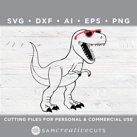 Disney T Rex Cut Files For Cricutsilhouette Dinosaur Vector Dinosaur T