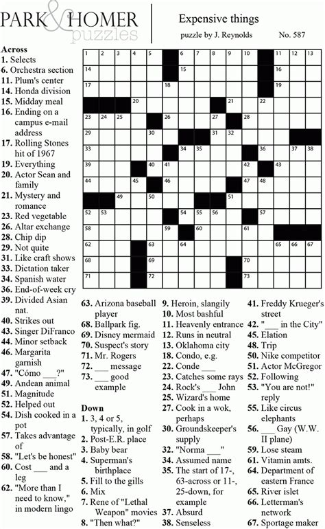 Printable Crossword With Answers 7df