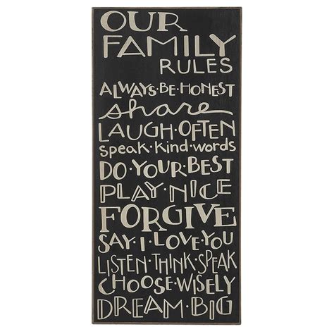 Our Family Rules Sign - | Family rules sign, Family rules, Family rules 