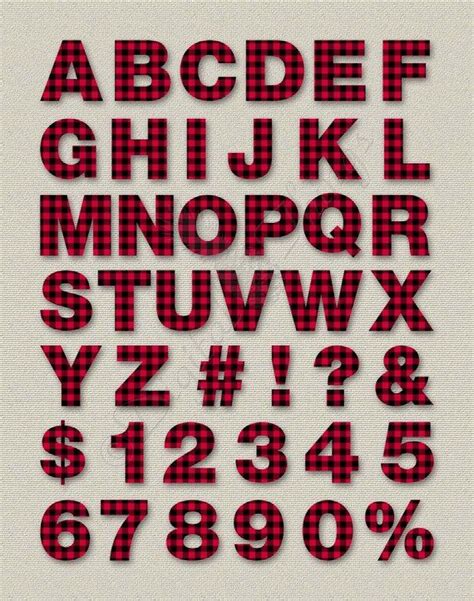 Printable Digital Alphabet Letters Numbers Clip Art Clipart Etsy