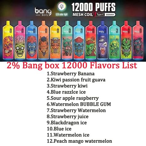 Bang Box 12000 Puff Vape Sigarette Elettroniche Usa E Getta Puff 12k 0