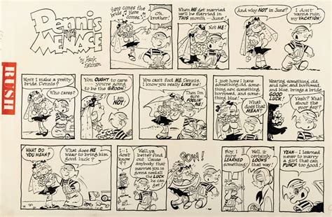 hank ketcham dennis the menace sunday 6 4 1967 in david o dell s comic strip art comic art