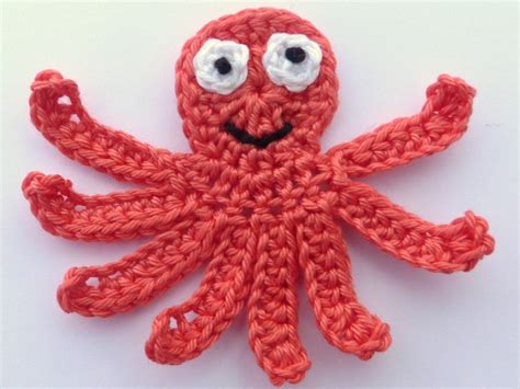 Crochet Appliques Sea Life Appliques 1 Crochet Octopus