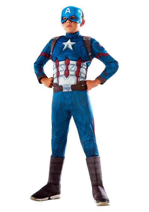 He'll have a great time posing for pictures. Captain America Deluxe Costume for Kids