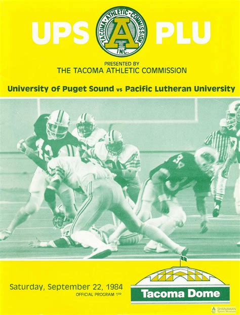 1984 University Of Puget Sound Football Vs Pacific Lutheran University