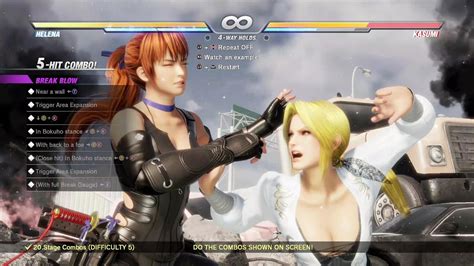 Dead Or Alive 6 Helena Douglas Combo Challenges Ps4 Pro Youtube