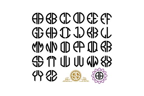Circle Monogram Letters Graphic By Craftbundles · Creative Fabrica