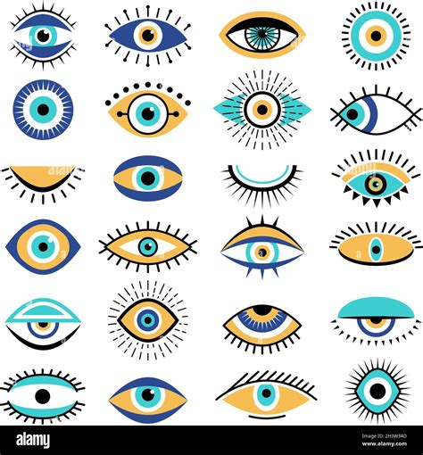 Evil Eyes Symbols Illuminati Tattoo Graphic Sketch Hipster Ethnic