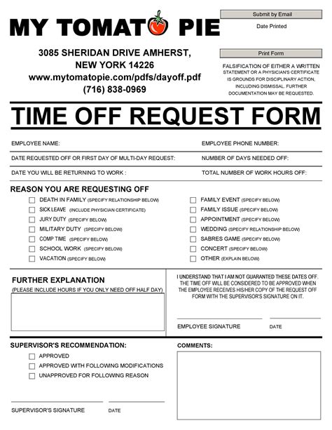 View Time Off Request Template Png Infortant Document