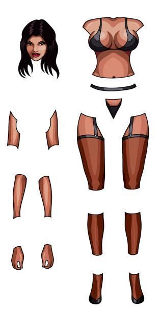 ⬤ pictures of body parts vocabulary with pronunciations. Woman Body Parts  Vector Illustration  Digital Arts by ...