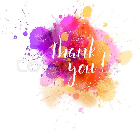 Download this set of 32 high resolution splatter brushes! Thank you hand lettering phrase on ... | Stock vector ...