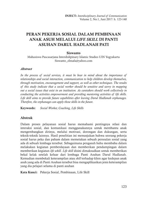 Fakultas ilmu sosial ilmu politik. (PDF) PERAN PEKERJA SOSIAL DALAM PEMBINAAN ANAK ASUH ...