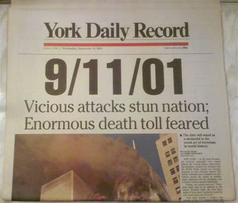 Papergreat: Two York Daily Record front pages, 3,520 days apart