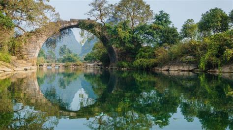 Fuli Bridge Yangshuo Park Wallpaper Backiee