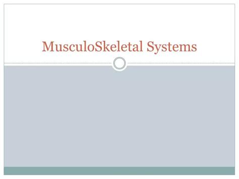 Ppt Musculoskeletal Systems Powerpoint Presentation Free Download