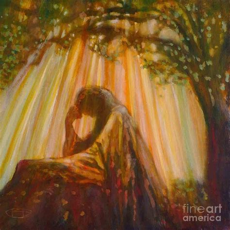 Praying In The Garden Painting By Kip Decker