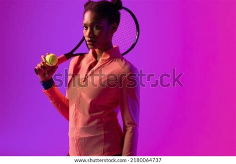 Image African American Female Tennis Player Stock Photo 2180064737