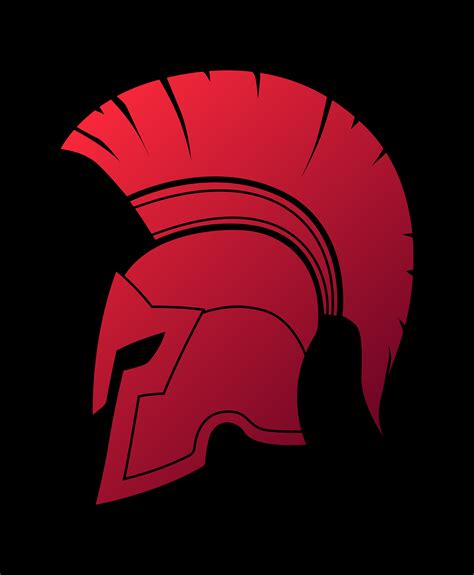 Spartan Helmet Red Spartan Helmet Spartan Typographic Logo Design