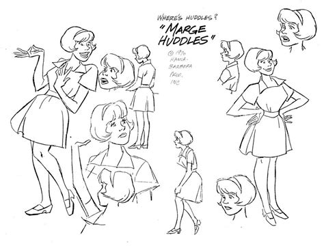 Hanna Barberas Wheres Huddles Character Design Page Hanna