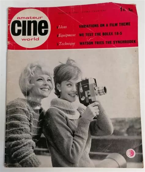 magazine vintage amateur cine world film making magazine date march 8th 1962 eur 4 01