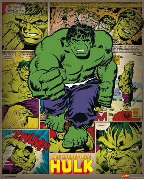 Marvel Comics Incredible Hulk Retro Poster Sold At