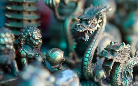 Wallpaper Green Blue Chinese Dragon Art Color Jewellery Fashion
