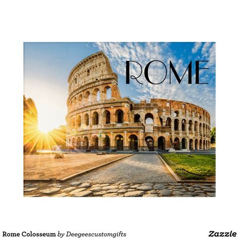 Rome Colosseum Acrylic Print Zazzle Colisée Rome Merveilles Du