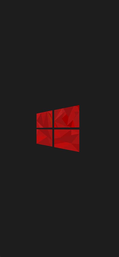 1242x2688 Windows 10 Red Minimal Simple Logo 8k Iphone Xs Max Hd 4k