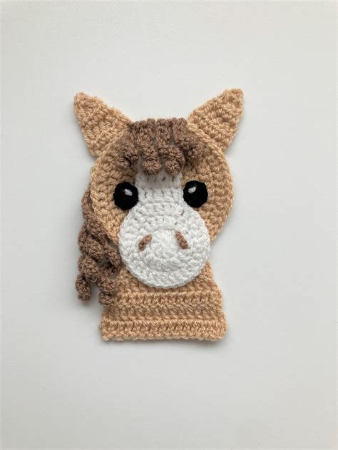 Horse Head Crochet Applique Pattern Instant Pdf Dwownload Etsy Uk