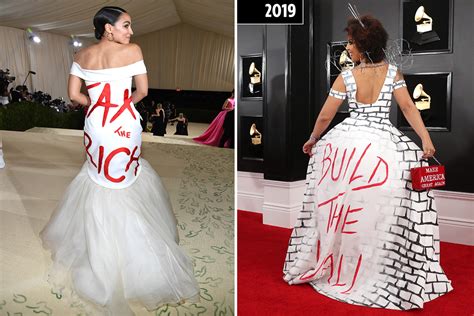 Met Gala 2021 Aoc Wears Tax The Rich Dress At First Fashion Show In Dig At Joy Villas 2019