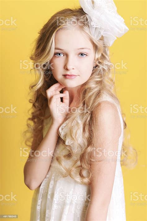 Cute Kid Girl Posing In Studio Stock Photo More Pictures Of Beautiful