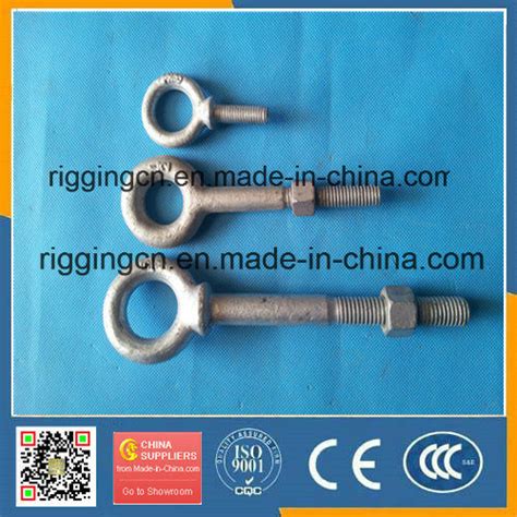 Shoulder Type Machinery Eye Bolt Forged Carbon Steel Us Type China