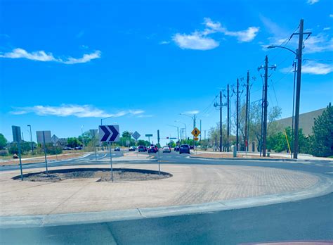 This roundabout is about 4 days old. You can tell from the tire marks